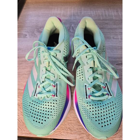 ADIDAS Women's Adizero SL Pulse Mint Lucid Fuchsia Running Shoes Size 6 GV9090 - Picture 2 of 10